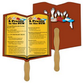 Digital Open Book Fast Fan w/ Wooden Handle & 2 Sides Imprinted (1 Day)